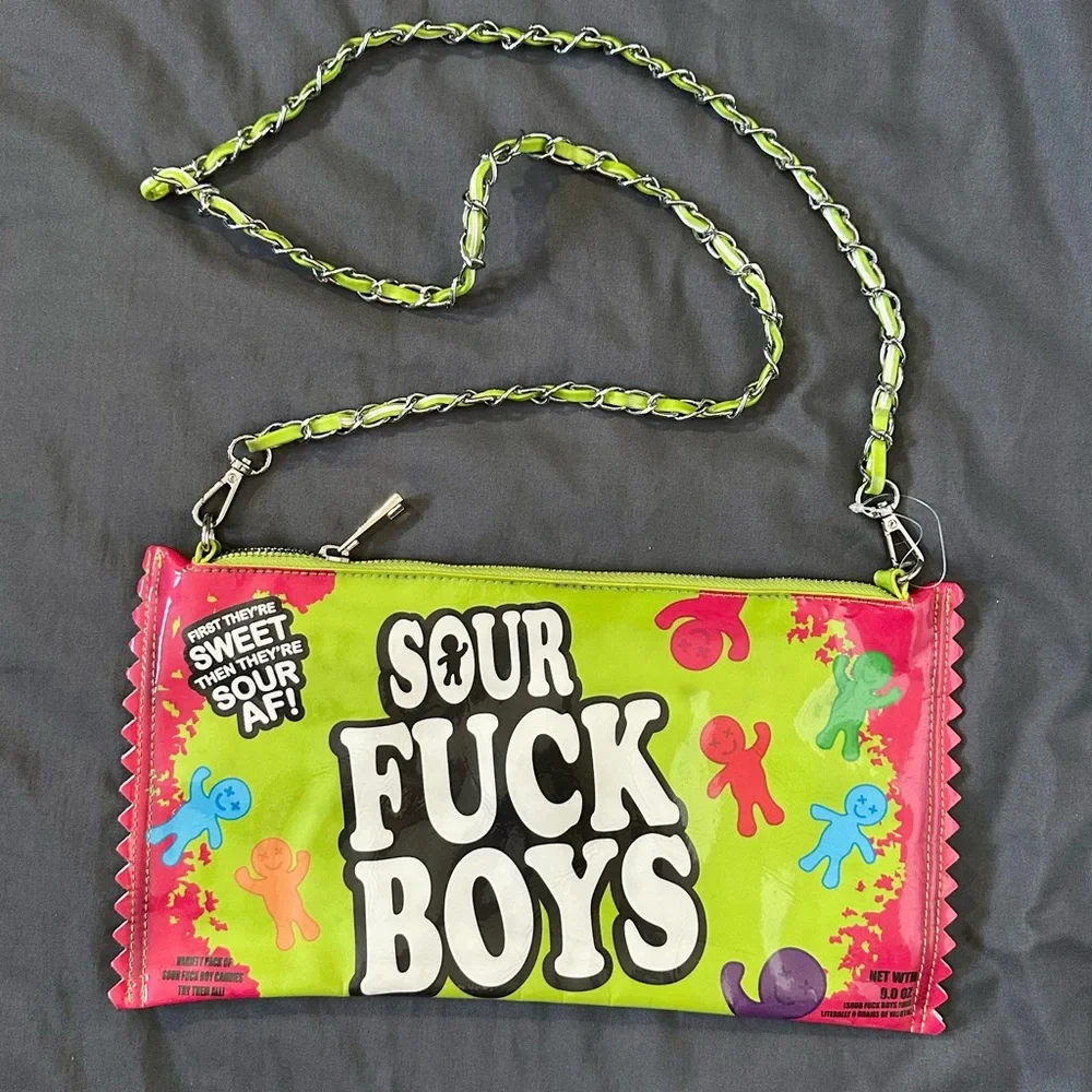 Current Mood Sour F* Boys Shoulder Bag Dolls Kill Sour Candy Clutch Parody - Picture 4 of 9